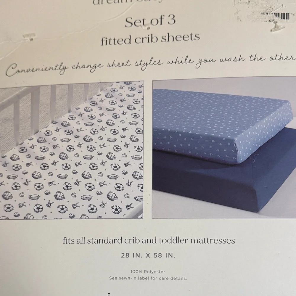 Fitted Crib Sheets - Set of 3